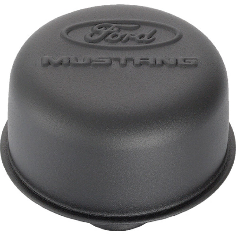 FR Breather Caps - Ford Racing Black Crinkle Finish Breather Cap w/ Ford Mustang Logo