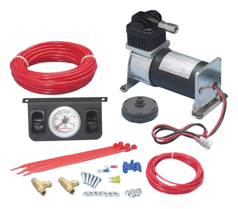 FIR Air Cmd Compressor Kit - Firestone Air-Rite Air Command II Heavy Duty Air Compressor System w/Dual Analog Gauge (WR17602219)