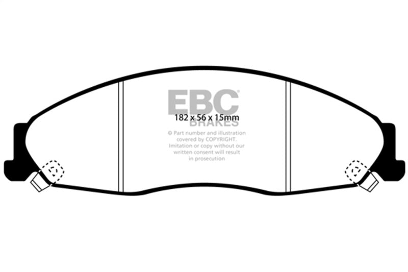 EBC Ultimax2 Brake Pad Sets - EBC 02-05 Cadillac CTS 2.6 Ultimax2 Front Brake Pads