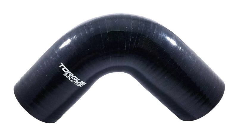 TQS Silicone Couplers - Black - Torque Solution 90 Degree Silicone Elbow: 2 inch Black Universal