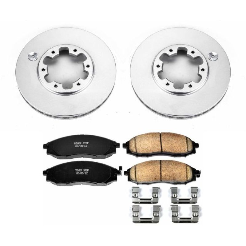 PSB Z17 Evolution Coated Kit - Power Stop 03-04 Nissan Frontier Front Z17 Evolution Geomet Coated Brake Kit