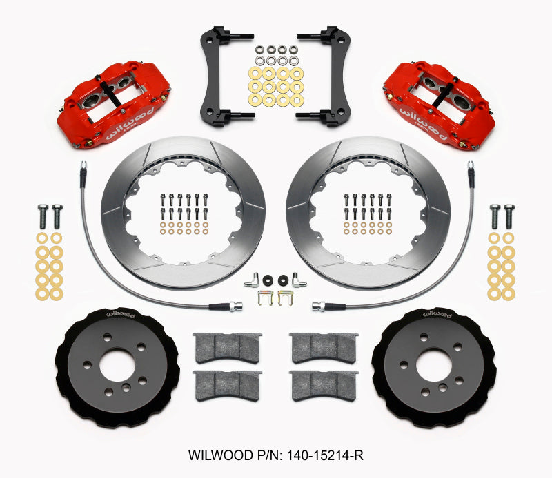 WIL Superlite Brake Kit - Wilwood Narrow Superlite 6R Front Hat Kit 12.88in Red 2014-2015 Mini Cooper w/Lines