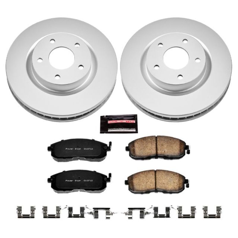 PSB Z17 Evolution Coated Kit - Power Stop 07-12 Nissan Sentra Front Z17 Evolution Geomet Coated Brake Kit