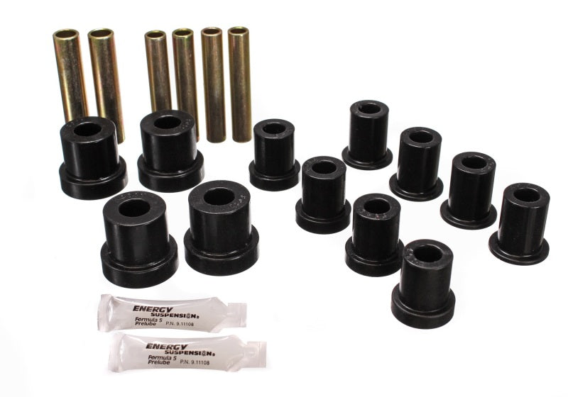 ES Spring/Shackle Bush - Black - Energy Suspension 73-87 GM Denali XL/Suburban/Yukon XL 4WD Black Front Leaf Spring Bushing Set