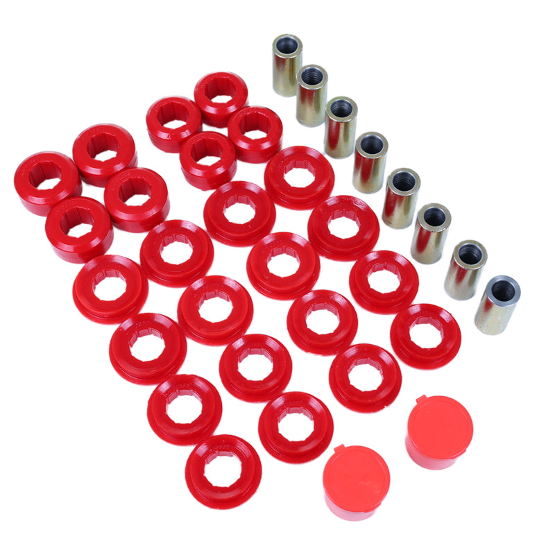 ES Cntrl Arm Bushings - Red - Energy Suspension Rear Control Arm Bushing Set - Red