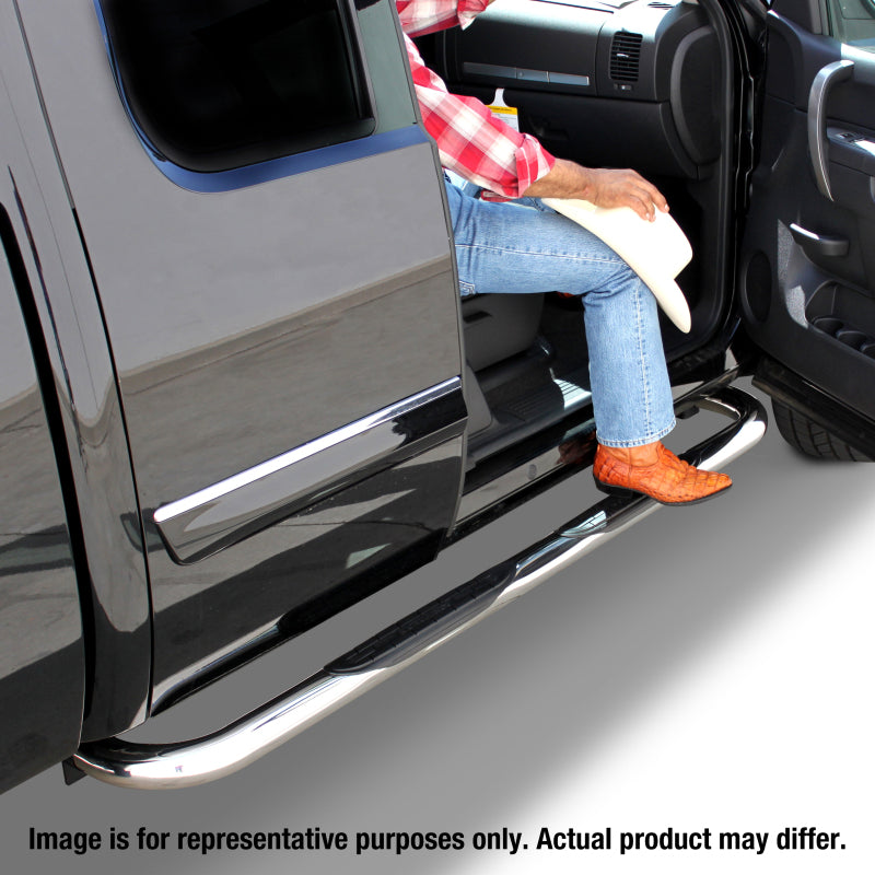 GOR Steps - 4000 - SS - Go Rhino 19-20 Ram 1500 4000 Series SideSteps - Cab Length - SS
