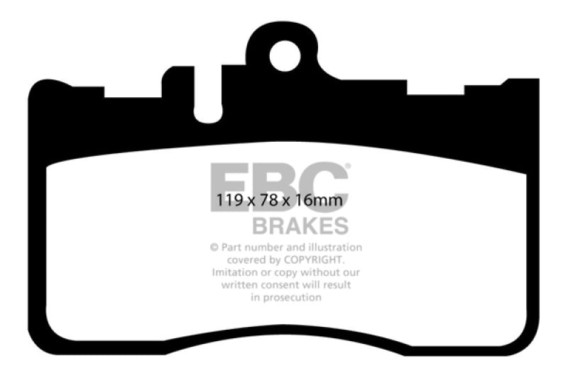 EBC Yellowstuff Brake Pad Sets - EBC 01-06 Lexus LS430 4.3 Yellowstuff Front Brake Pads