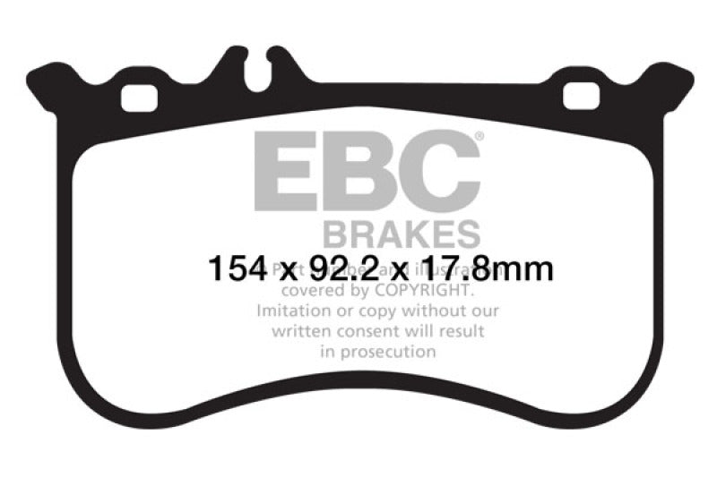 EBC Redstuff Brake Pad Sets - EBC 10-11 Mercedes-Benz CL550 5.5 AMG Sport Pkg Redstuff Front Brake Pads