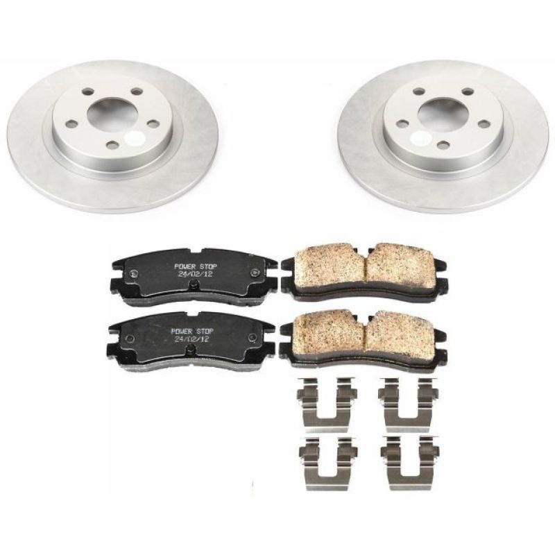 PSB Z17 Evolution Coated Kit - Power Stop 98-02 Cadillac Seville Rear Z17 Evolution Geomet Coated Brake Kit