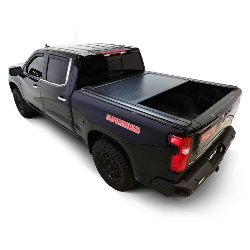 WES Electric Retractable Tonneau - Westin 19-26 Chev/GMC Silverado/Sierra 1500 5ft 8in Bed Electric Retractable Tonneau Cover - Black