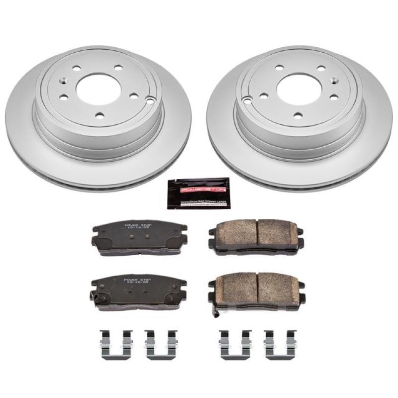 PSB Z17 Evolution Coated Kit - Power Stop 12-15 Chevrolet Captiva Sport Rear Z17 Evolution Geomet Coated Brake Kit