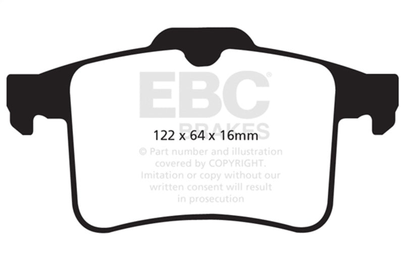 EBC Yellowstuff Brake Pad Sets - EBC 10-15 Jaguar XF 5.0 Supercharged (470) Yellowstuff Rear Brake Pads