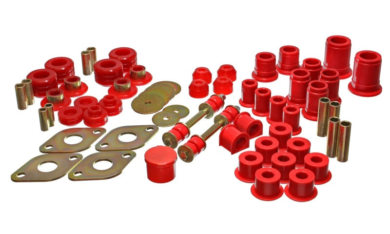 ES Hyper-Flex Sets - Red - Energy Suspension 89-95 Toyota 4WD Pickup (Except T-100 & Tundra) Red Hyper-Flex Master Bushing Set