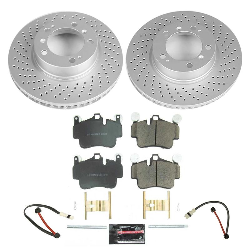 PSB Z17 Evolution Coated Kit - Power Stop 06-08 Porsche 911 Front Z17 Evolution Geomet Coated Brake Kit