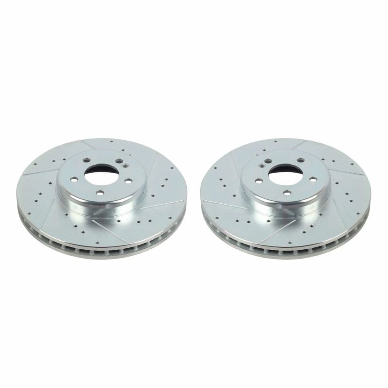 PSB Evolution Drill/Slot Rotor - Power Stop 16-20 Mercedes-Benz GLC300 Front Evolution Drilled & Slotted Rotors - Pair