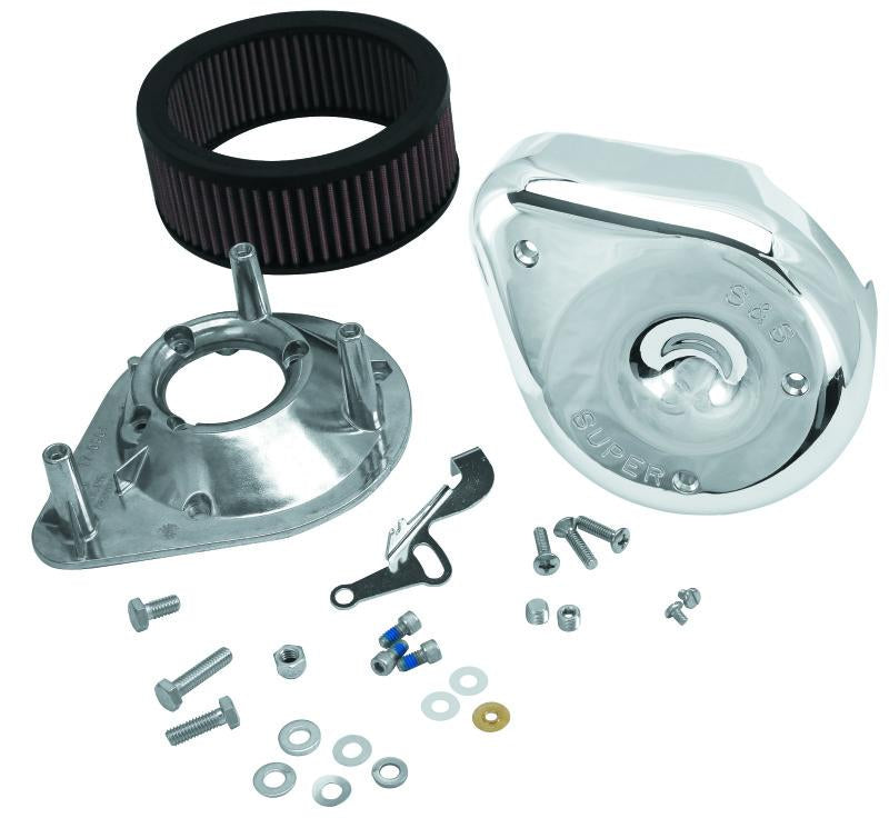 SSC Air Cleaner Kits - S&S Cycle 66-84 BT w/ 5 Gal Tanks Notched Teardrop Air Cleaner Kit for Super E/G Carbs