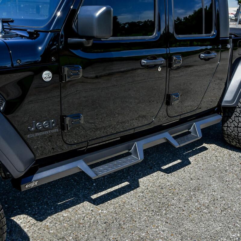 WES Nerf Bars - HDX Drop - Westin 2020 Jeep Gladiator HDX Drop Nerf Step Bars - Textured Black