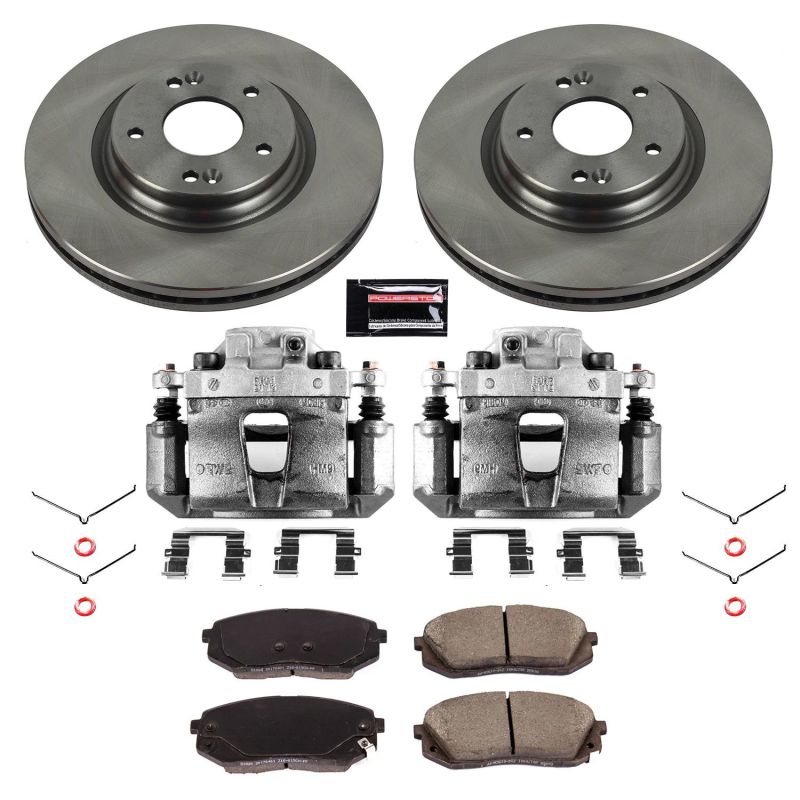 PSB Autospecialty Kit w/Cals - Power Stop 16-19 Hyundai Sonata Front Autospecialty Brake Kit w/Calipers