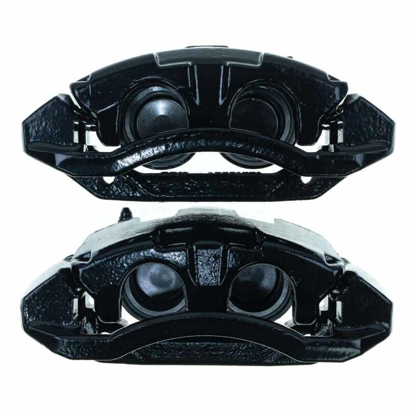 PSB Black Calipers - Power Stop 05-08 Dodge Dakota Front Black Caliper - Pair w/Bracket