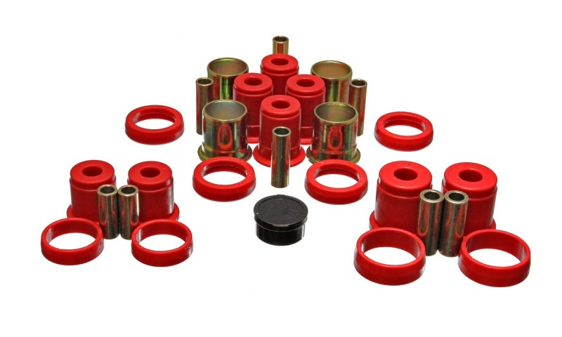 ES Cntrl Arm Bushings - Red - Energy Suspension 72-79 Ford Fairlane/GranTorino/Torino/Elite Red Rear End Control Arm Bushing Set