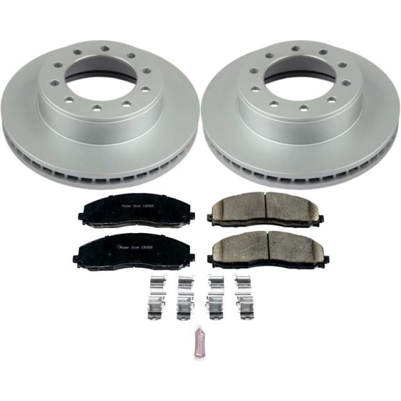 PSB Evolution Coated Rotor - Power Stop 2016 Ford F-350 Super Duty Front Z17 Coated Brake Kit