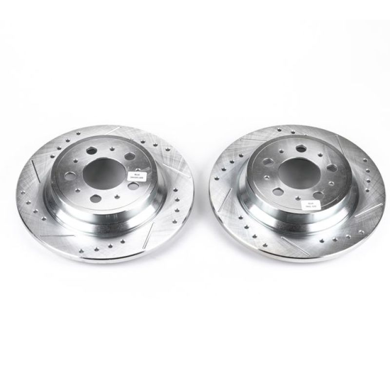 PSB Evolution Drill/Slot Rotor - Power Stop 01-09 Volvo S60 Rear Evolution Drilled & Slotted Rotors - Pair