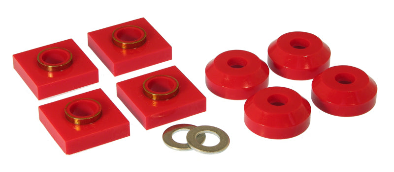 PRO Transmission Mounts - Red - Prothane 76 & Earlier Ford F150/250 Transfer Case Mounts - Red