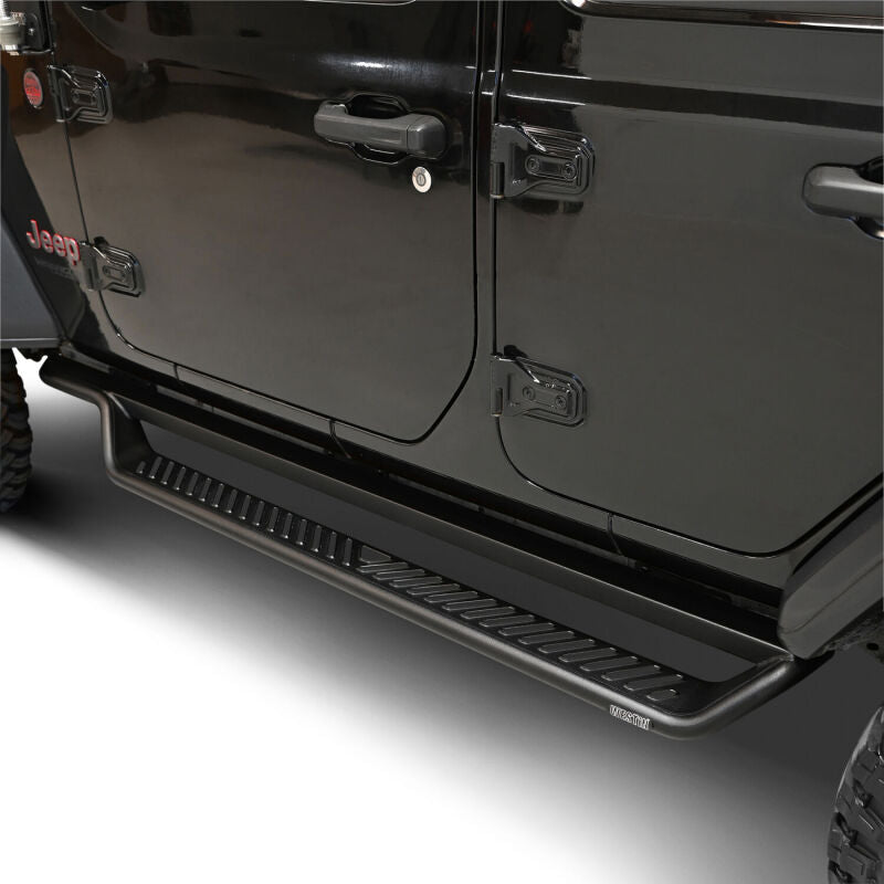 WES Running Boards - Outlaw - Westin 18-26 Jeep Wrangler 4dr Outlaw Drop Running Boards - Tex. Blk