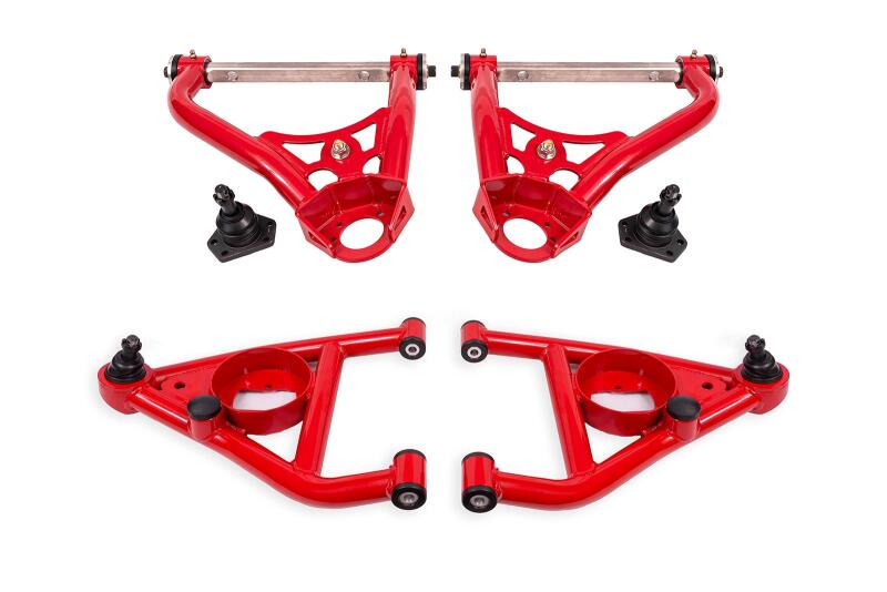 BMR Control Arms - BMR 67-69 GM F-Body / 68-74 X-Body Non-Adj. Upper & Lower A-Arms (Polyurethane) - Red
