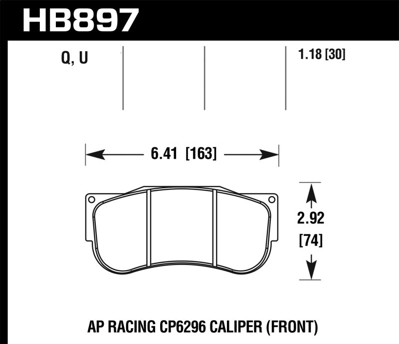 HAWK DTC-70 Brake Pad Sets - Hawk DTC-70 AP Racing CP6269 Race Brake Pads