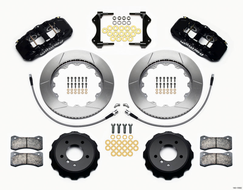 WIL Aero Brake Kit - Wilwood AERO6 Front Hat Kit 14.00 2007-2011 BMW E90 Series w/Lines