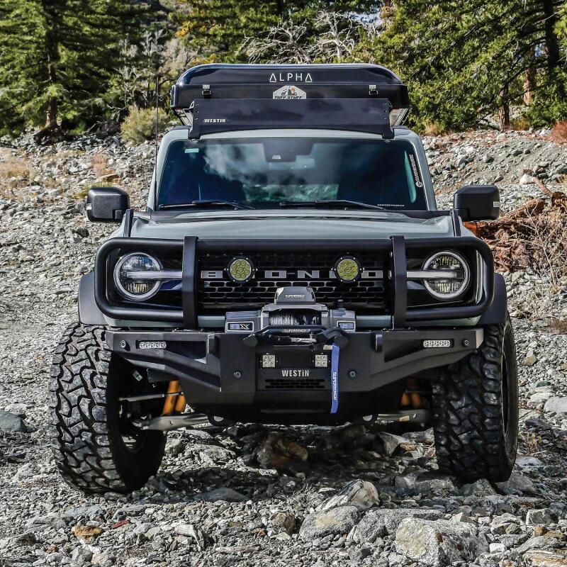 WES XTS Bumpers - Westin 21-23 Ford Bronco (Excl. Bronco Sport) w/ XTS Front Bumper Brush Guard - Textured Black