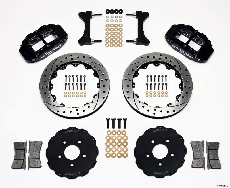 WIL Superlite Brake Kit - Wilwood Narrow Superlite 6R Front Hat Kit 13.06in Drilled Mitsubishi EVO VIII