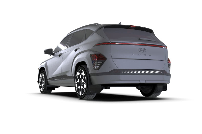 RAL UR Blk Flap/Grey Logo - Rally Armor 24-25 Hyundai Kona/Kona EV Black UR Mud Flap w/Grey Logo