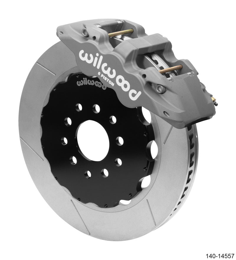 WIL Aero Brake Kit - Wilwood AERO6 Front Big Brake Race Kit 14.00 Black 96-13 Chevrolet Corvette Z06 (C5/C6) w/o Lines