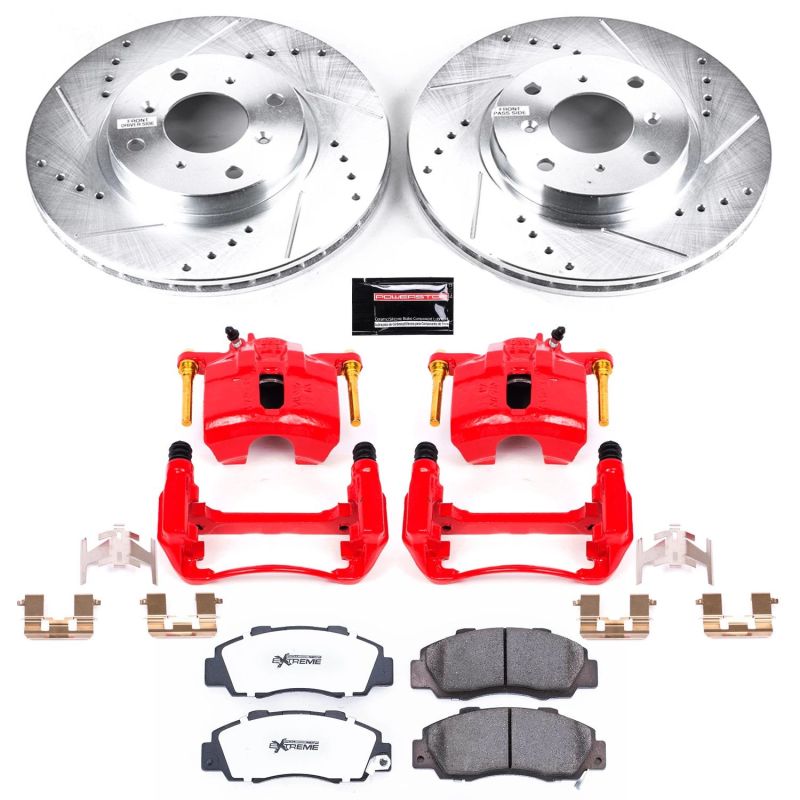 PSB Z26 Street Kit w/Cals - Power Stop 93-96 Honda Prelude Front Z26 Street Warrior Brake Kit w/Calipers