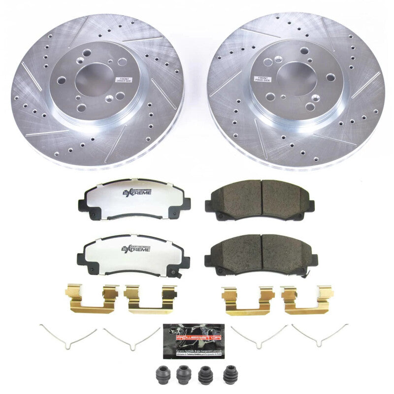 PSB Z26 Street Warrior Kit - Power Stop 12-14 Honda Ridgeline Front Z26 Street Brake Kit